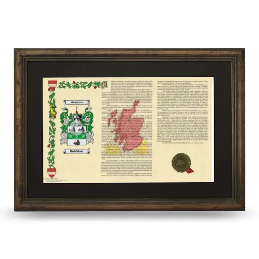 Hutchison Deluxe Armorial Landscape Framed - Brown