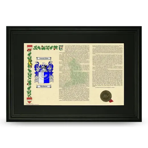 Hyckman Deluxe Armorial Landscape Framed- Black