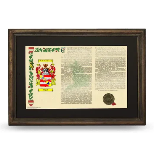 Hyget Deluxe Armorial Landscape Framed - Brown