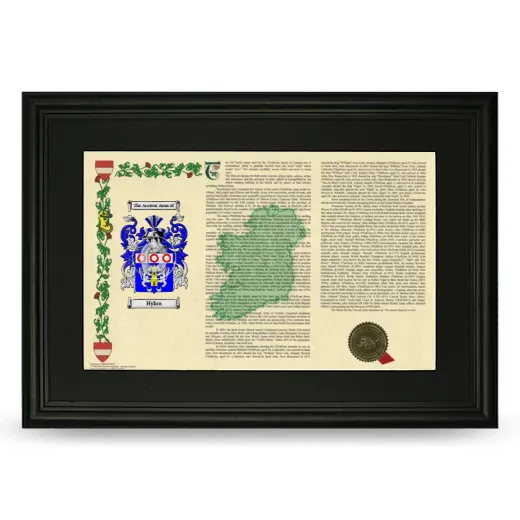 Hylan Deluxe Armorial Landscape Framed- Black