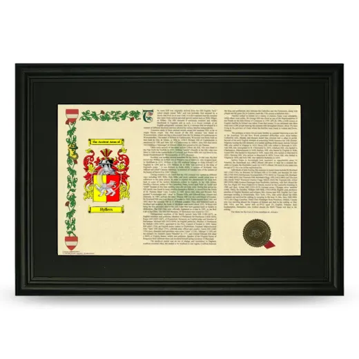 Hyllers Deluxe Armorial Landscape Framed- Black