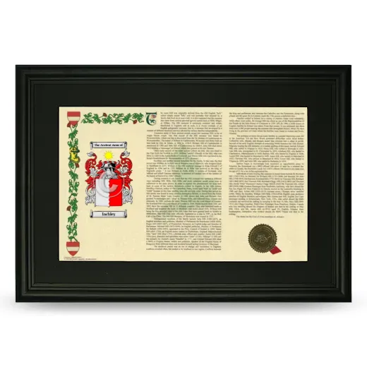 Inchley Deluxe Armorial Landscape Framed- Black