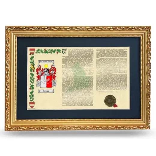 Inchley Deluxe Armorial Landscape Framed - Gold