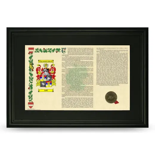 Isell Deluxe Armorial Landscape Framed- Black