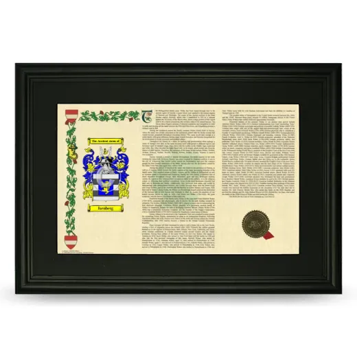 Isenberg Deluxe Armorial Landscape Framed- Black