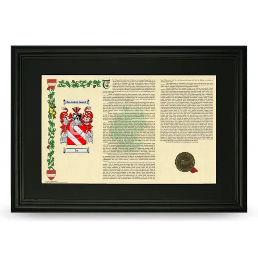 Itz Deluxe Armorial Landscape Framed- Black