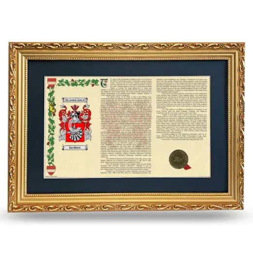 Jacobsen Deluxe Armorial Landscape Framed - Gold