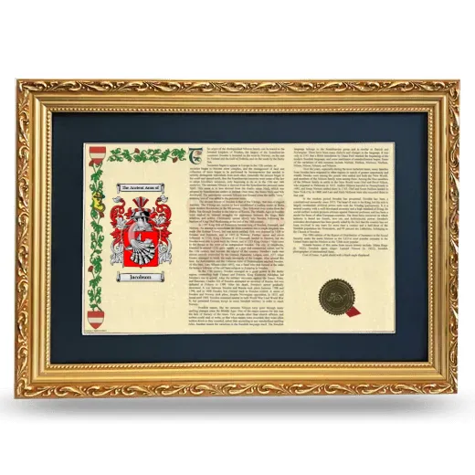 Jacobson Deluxe Armorial Landscape Framed - Gold