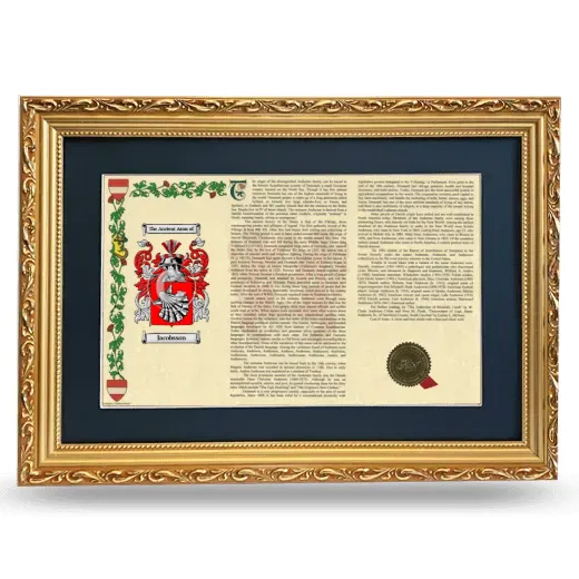 Jacobsson Deluxe Armorial Landscape Framed - Gold
