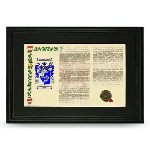 Jager Deluxe Armorial Landscape Framed- Black