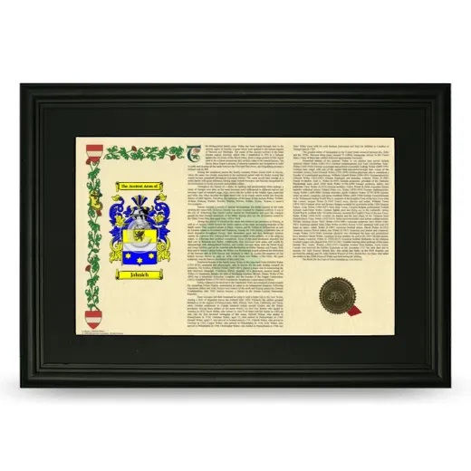 Jahnich Deluxe Armorial Landscape Framed- Black