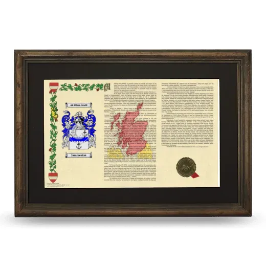 Jammesion Deluxe Armorial Landscape Framed - Brown