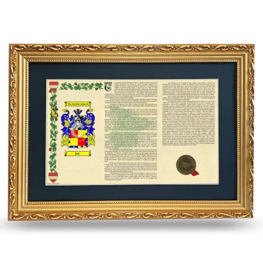 Jan'' Deluxe Armorial Landscape Framed - Gold