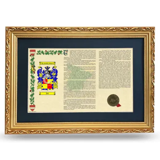 Jan Deluxe Armorial Landscape Framed - Gold