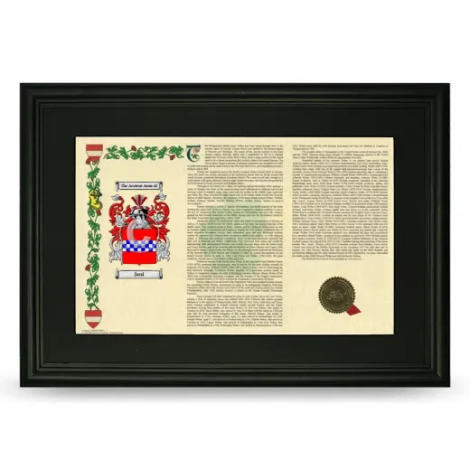 Jani Deluxe Armorial Landscape Framed- Black