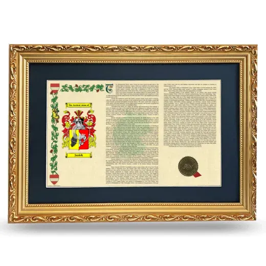 Janick Deluxe Armorial Landscape Framed - Gold