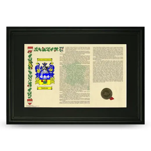 Janisson Deluxe Armorial Landscape Framed- Black