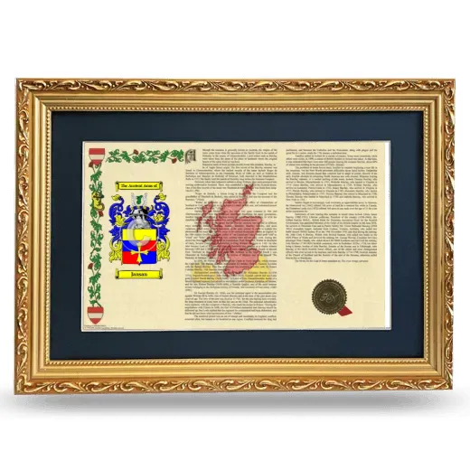 Jansan Deluxe Armorial Landscape Framed - Gold