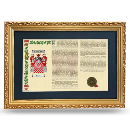 Jansen Deluxe Armorial Landscape Framed - Gold