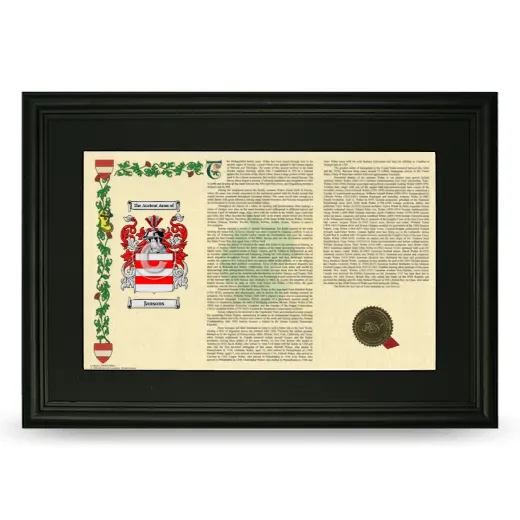 Jansons Deluxe Armorial Landscape Framed- Black