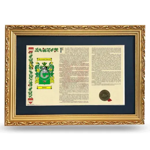 Jeever Deluxe Armorial Landscape Framed - Gold