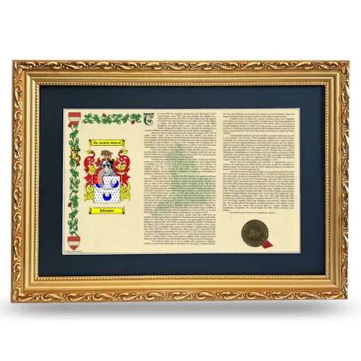 Jefcoate Deluxe Armorial Landscape Framed - Gold