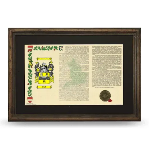 Jekyll Deluxe Armorial Landscape Framed - Brown