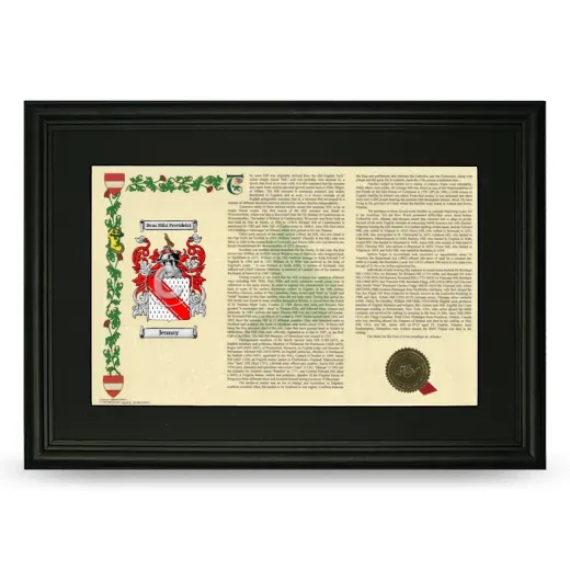 Jennay Deluxe Armorial Landscape Framed- Black