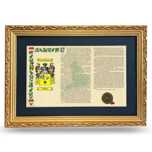 Jenness Deluxe Armorial Landscape Framed - Gold
