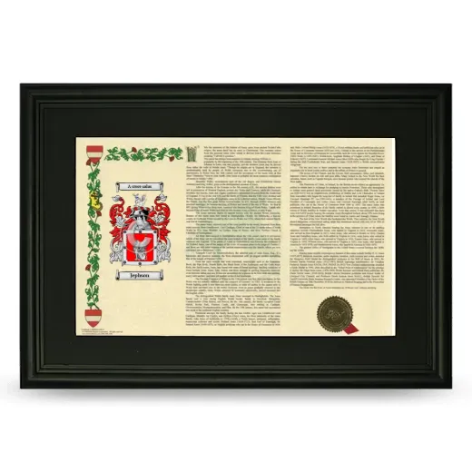 Jephson Deluxe Armorial Landscape Framed- Black