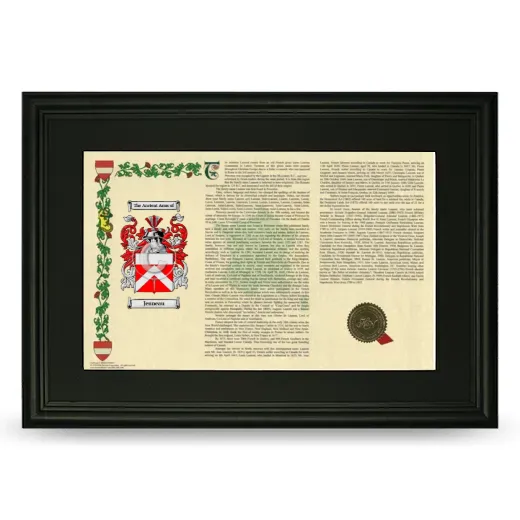 Jeuneau Deluxe Armorial Landscape Framed- Black