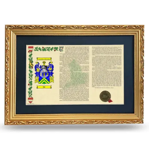 Joe Deluxe Armorial Landscape Framed - Gold