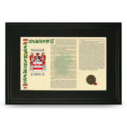 Johanson Deluxe Armorial Landscape Framed- Black