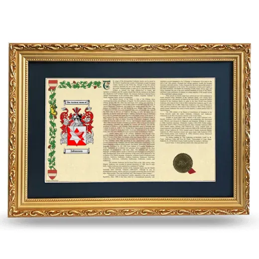 Johnsson Deluxe Armorial Landscape Framed - Gold