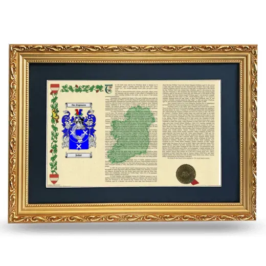 Joint Deluxe Armorial Landscape Framed - Gold