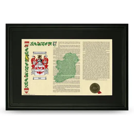 Joys Deluxe Armorial Landscape Framed- Black