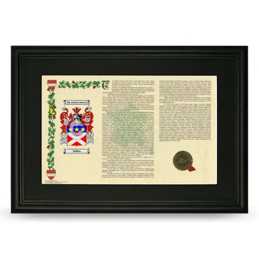 Julian Deluxe Armorial Landscape Framed- Black