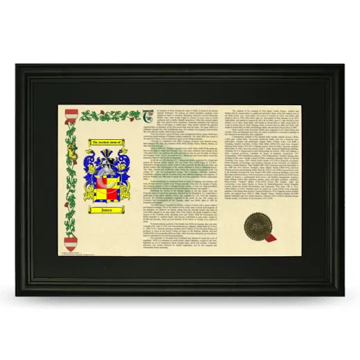 Junco Deluxe Armorial Landscape Framed- Black