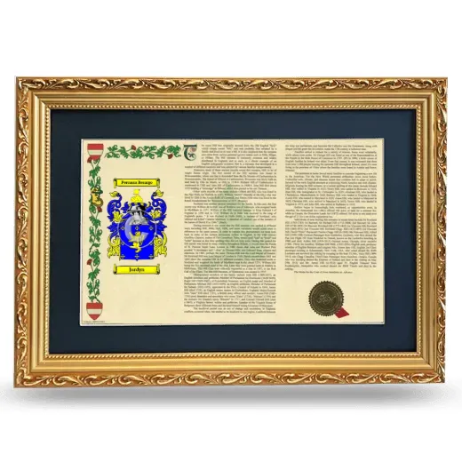 Jurdyn Deluxe Armorial Landscape Framed - Gold