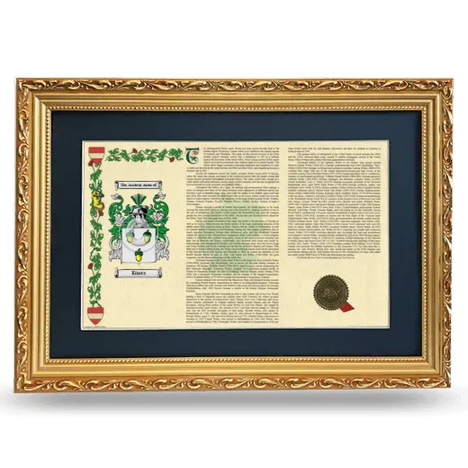 Küntz Deluxe Armorial Landscape Framed - Gold