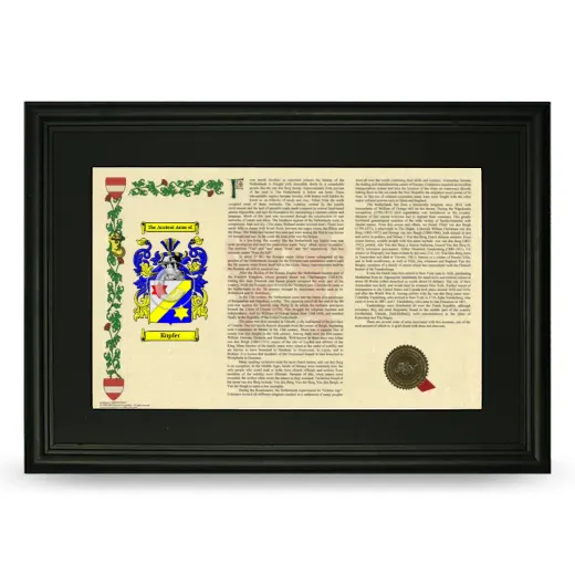 Küpfer Deluxe Armorial Landscape Framed- Black