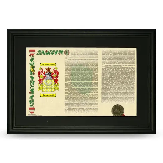 Kaczanowski Deluxe Armorial Landscape Framed- Black