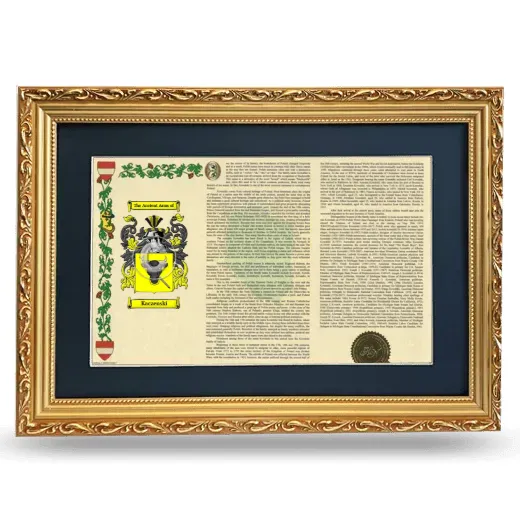 Kaczenski Deluxe Armorial Landscape Framed - Gold