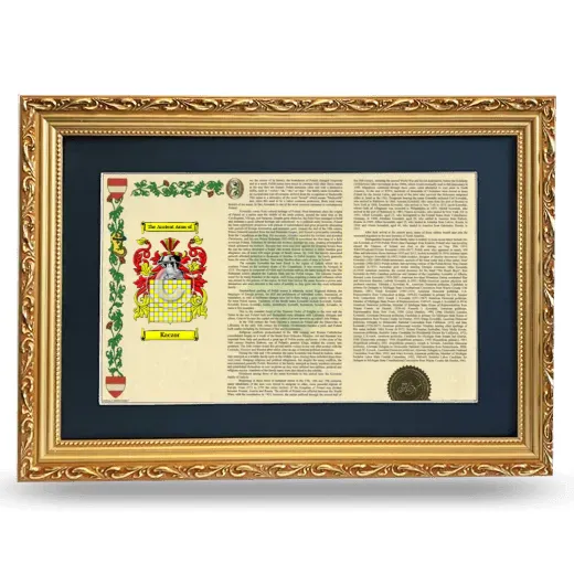 Kaczor Deluxe Armorial Landscape Framed - Gold