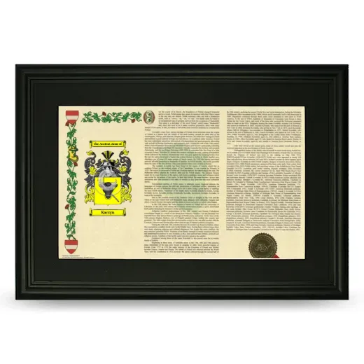 Kaczyn Deluxe Armorial Landscape Framed- Black