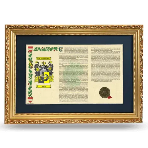 Kagel Deluxe Armorial Landscape Framed - Gold