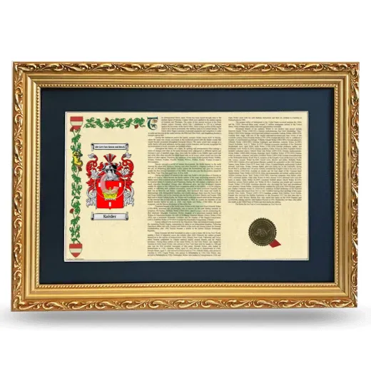 Kaisler Deluxe Armorial Landscape Framed - Gold