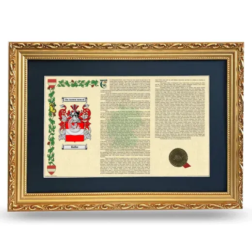 Kalbe Deluxe Armorial Landscape Framed - Gold