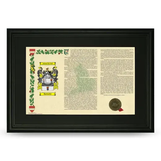 Kartwrite Deluxe Armorial Landscape Framed- Black