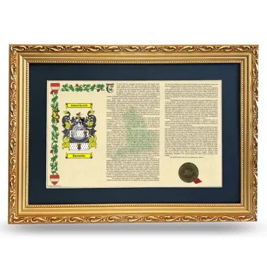 Kartwrite Deluxe Armorial Landscape Framed - Gold